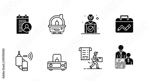 Set of Simple Business Icons.