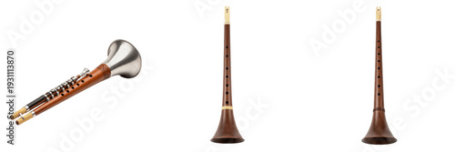 Tableau sur toile Zurna folk instrument isolated on white background, traditional Middle Eastern d