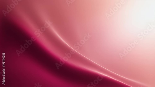 Abstract flowing pink and red light waves background.