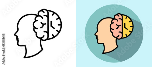 Mindful Time lineisometric icon