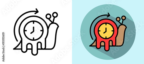 Slow Routine lineisometric icon