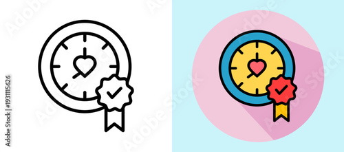 Quality Time lineisometric icon