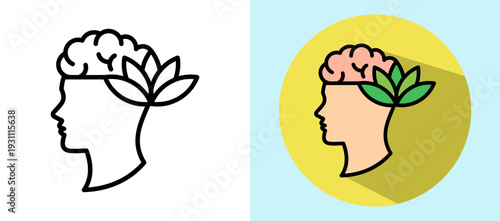 Calm Mind lineisometric icon