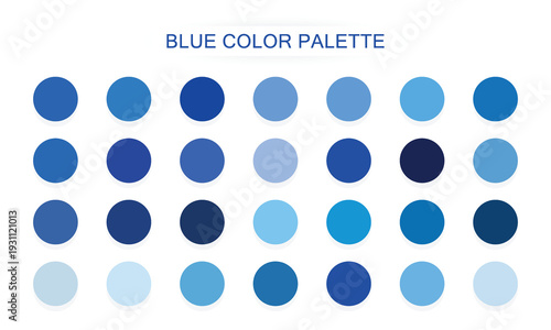 Vector Blue Color Palette Collection