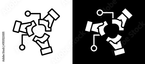 Group Dynamics whiteblack icon