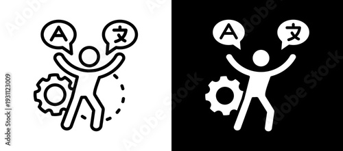 Body Language whiteblack icon