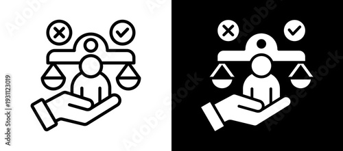 Moral Choice whiteblack icon