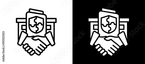 Trust Building whiteblack icon