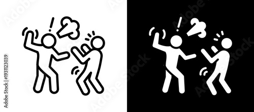 Aggressive Behavior whiteblack icon