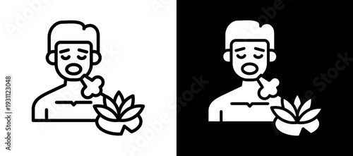 Calm Behavior whiteblack icon