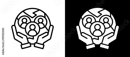 Social Awareness whiteblack icon