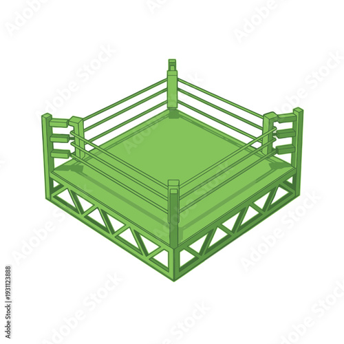 Green Boxing Ring Arena, Sports Competition, Combat Sport Background