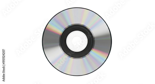 Compact Disc (CD) with rainbow light refraction