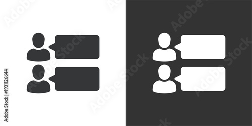Chat Contact List icon. Solid glyph series icon