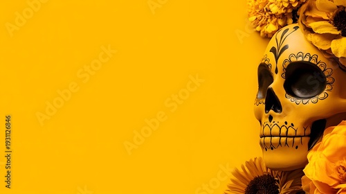 Mexican Day of the Dead sugar skull.