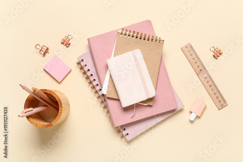Stack of different notebook...