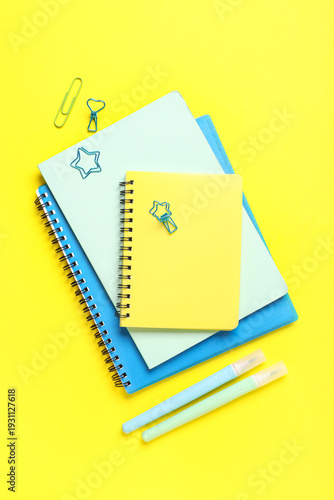 Stack of different notebook...