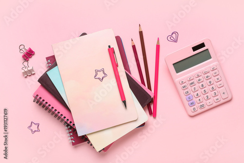 Stack of different notebook...