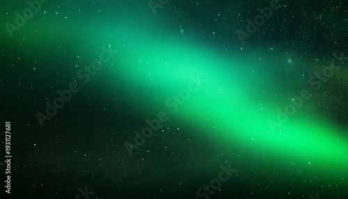 Abstract Glowing Green Gradient Background Colors Grain Noise Blur Texture With Space Galaxy Themes