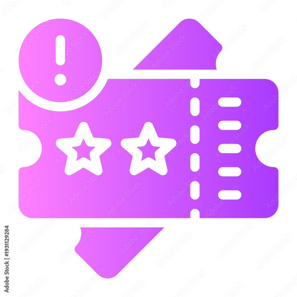 Fototapeta premium warning gradient icon