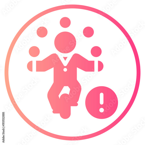 warning gradient icon