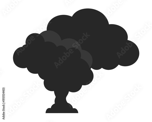 Dust Smoke Cloud Silhouette Vector Graphic Design