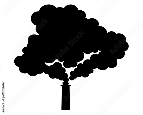 silhouette of a Smoke Cloud vector illustration isolated on white background