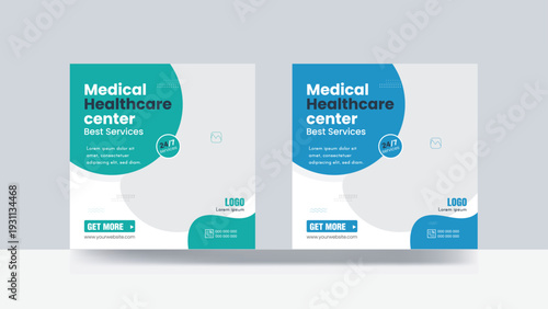 Doctor social media post instagram banner design template