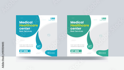 Doctor social media post instagram banner design template