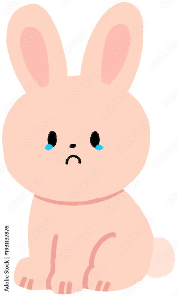 Fototapeta premium Cute Rabbit Expression Set Emotion Character Collection