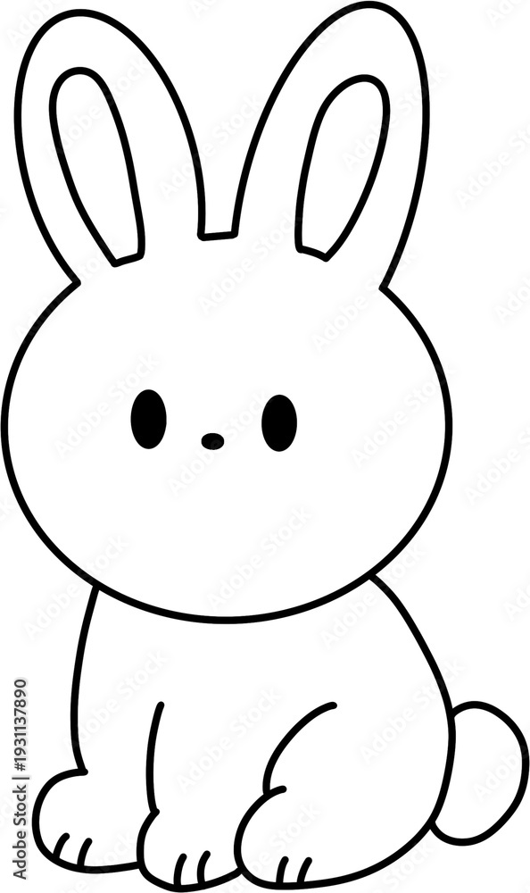 Fototapeta premium Cute Rabbit Expression Set Emotion Character Collection