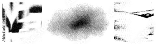 Stylized halftone textures, dot gradients, vector art, graphic design elements, abstract composition, digital print motifs.