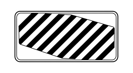 Black and White Diagonal Striped Rectangle Icon.
