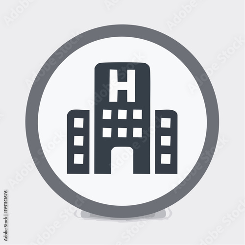 ホテル施設を表す建物アイコン