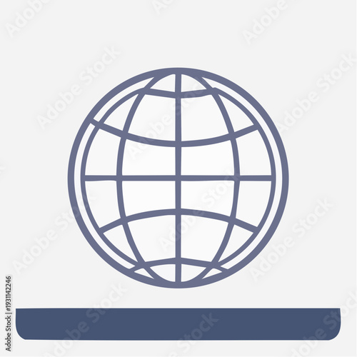 グローバルビジネスを示す地球アイコン