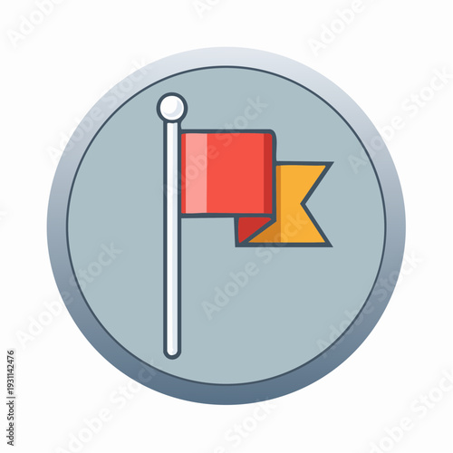 目標達成を示すフラッグアイコン