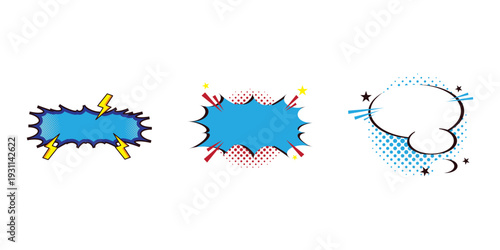 Speech Bubble Set Comic Style, Vector Illustration