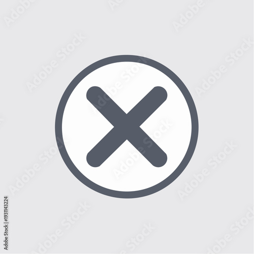 キャンセル・否定を示すバツマークアイコン