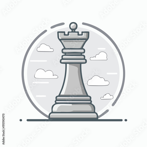戦略を象徴するチェスのキングアイコン