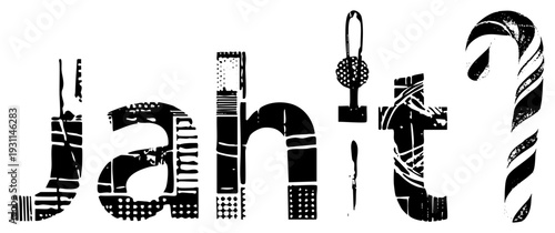 Bold, fragmented typography with glitched textures, distressed lettering, abstract design, graphic art, typographic glitch, digital distortion.