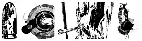 Industrial gear, mechanical components, abstract machinery, technical illustration, mechanical design, engineering elements, vector art, stylized components.