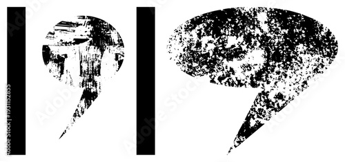 Bold number nine with distressed texture, vector glyph, design, abstract numeral, stylized typography, graphic element, isolated digit, halftone grain effect.