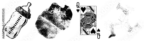 Vintage playing card featuring Queen of, ornate attire, intricate, classic deck design, card game symbol.