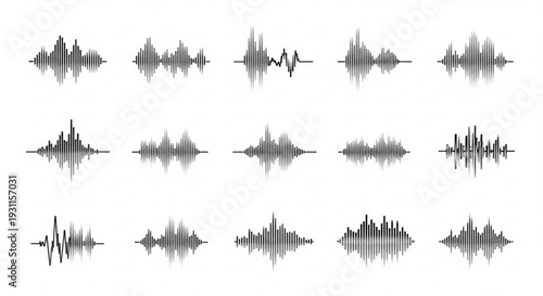 Sound wave patterns for audio visual projects and presentations