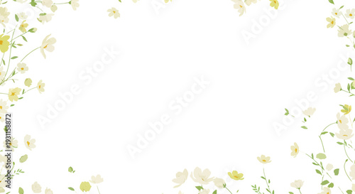 Delicate floral arrangement with white blossoms on transparent background silhouette