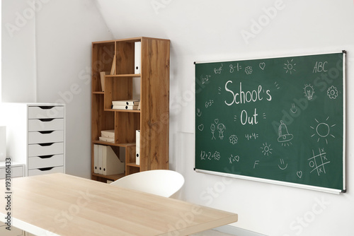 Blackboard with text SCHOOL...