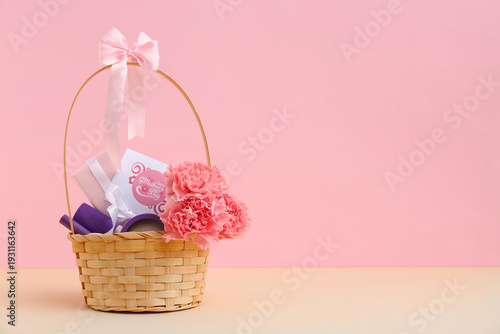 Basket with carnations, gif...