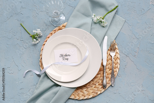 Stylish table setting with ...