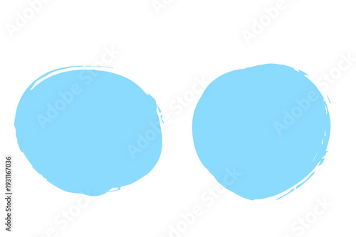 水色の筆ブラシストロークデザイン素材

