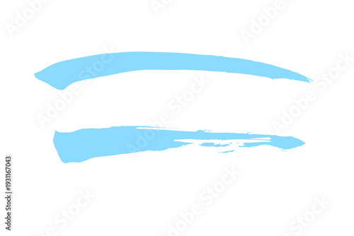 水色の筆ブラシストロークデザイン素材

